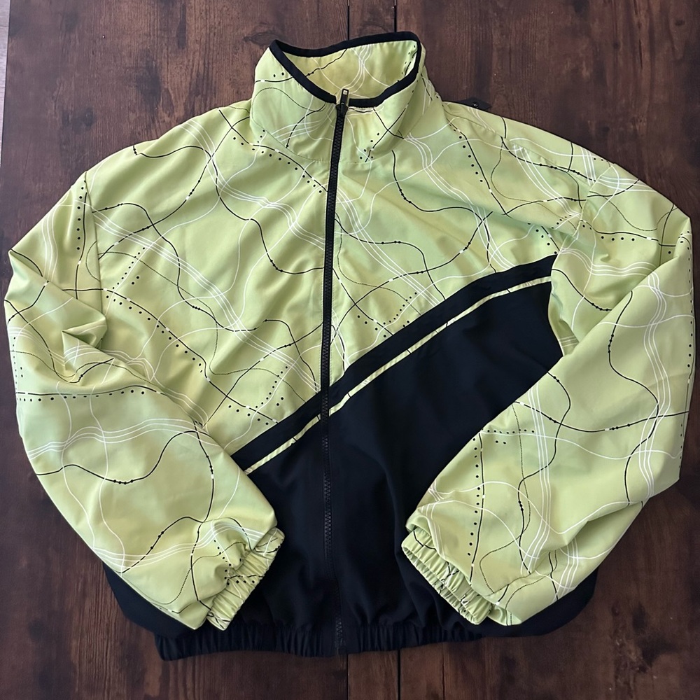 Lily's of Beverly Hills Lime Green and Black Windbreaker